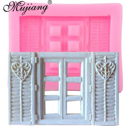 Window Heart Plantation Shutters Silicone Molds Cake Border Fondant Cake Decorating Tools Polymer Clay Candy Chocolate Moulds