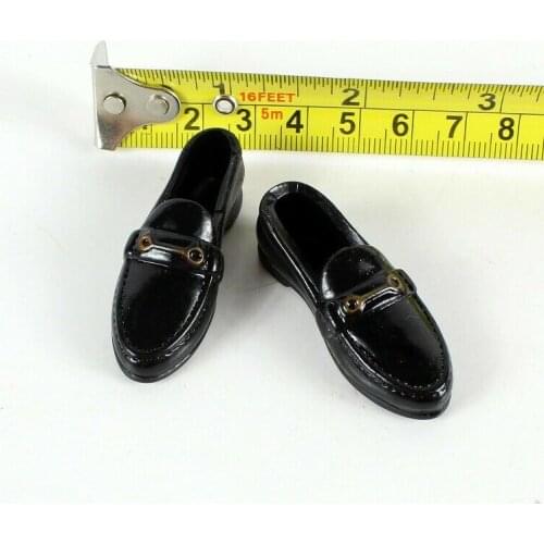 TB67-01 1/6 Scale Male Soldier Accessories Black Leather Shoes Model for 12"