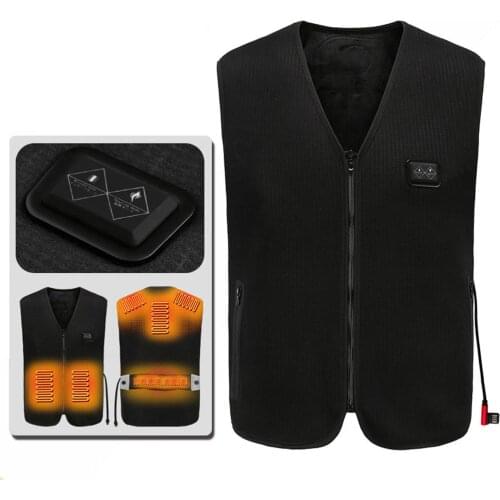 Smart Heating Jacket 8 Places Heating 3 Temperature Settings Suit USB Charging Waterproof Machine Washable For Outdoor Skiling