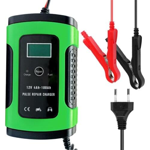 LCD Intelligent Digital Display Pulse Repair Charger 12V 6A Car Battery Charger Auto Jump Starter Power Bank Booster Maintainer