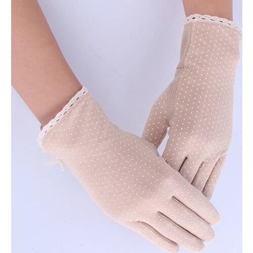 Women Sun Protection Non-slip Glove Slip-resistant Sunscreen Gloves Summer/Autumn Womens Driving Gloves