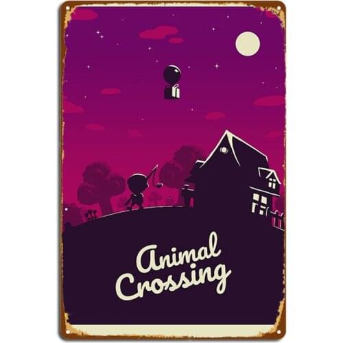 Animal Crossing Metal Signs Club Cinema Retro Plaques Tin sign Posters