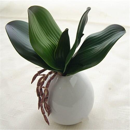 1pc real touch phalaenopsis leaf artificial plants leaf decorative flowers auxiliary material flower decoration Orchid leaves