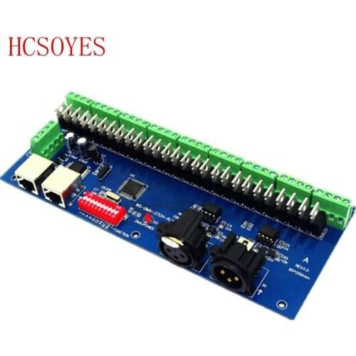 1 pcs/lots) 27CH Channel with RJ45 9 group max 3A DMX512 LED Decoder controller for led module led strip