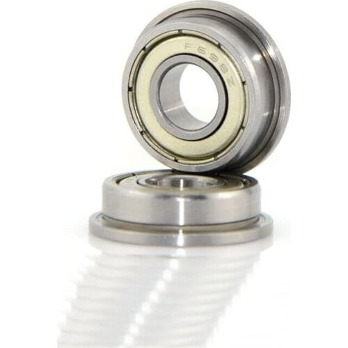 100pcs F692ZZ 2x6x3mm F692 Double cover Flange Deep Groove Ball Bearing Miniature 2*6*3mm