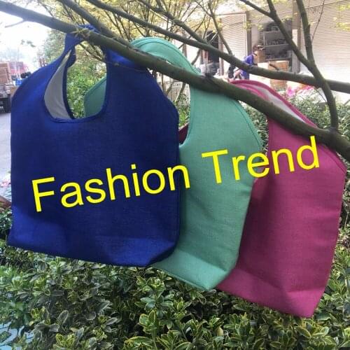 20pcs/lot free shipping Hot Sale Summer girl fashion Shopping wholesale custom jute tote bag