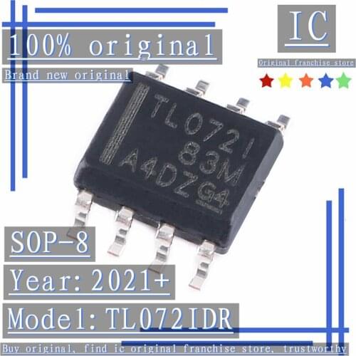 2021+ 100% Brand new original 10PCS-50PCS TL072IDR SOP-8 Dual JFET input general operational amplifier chip