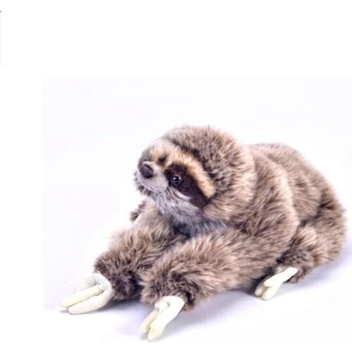 35 cm Premium Three Toed Sloth Real Life Plush Stuffed Animal Folivora Plush Dolls Gifts For Kids Girls