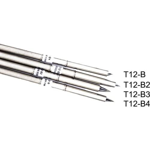 4Pcs/lot Solder Iron Tip T12 series T12-B T12-B2 T12-B3 T12-B4 for Hakko Soldering Rework Station FX-951 FX-952 T12-IL T12-JL02