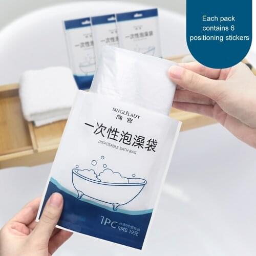 Travel Portable Disposable Bathtub Cover Bag Tub Film Family Hotel Health Clean Clear Bath Household Transparent Bath Bags 5pcs