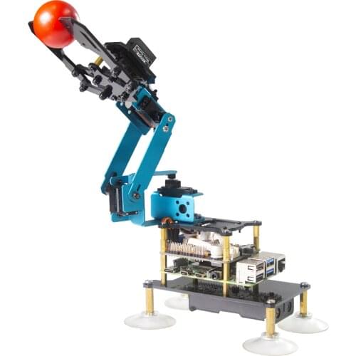 Adeept RaspArm-S 4-DOF Robotic Arm Kit for Raspberry Pi 4 3B 3B+ | Programmable Robot DIY Coding Robot Kit | STEAM Robot Arm Kit
