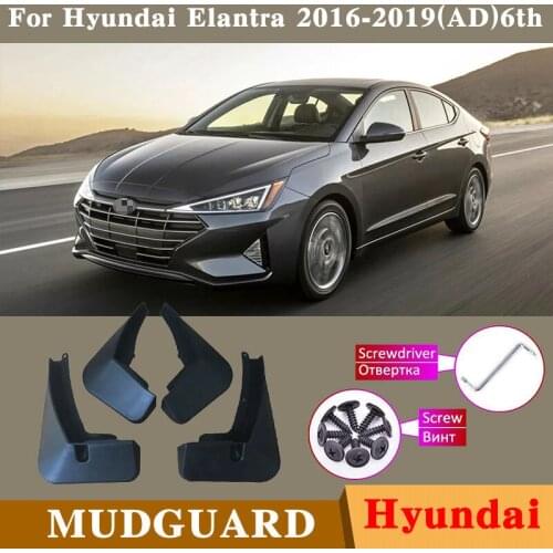 Car Products Car Accessories Fender Mudguards Splash Guards Fender Mudflaps For Hyundai Elantra Avante AD 6th 6 2016-2019