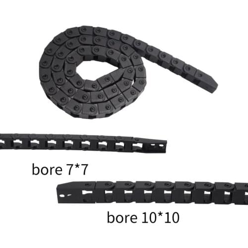 Mega 10M 5M 4M 2M 1M Towline Drag Chains Transmission Cable Wire Carrier 3D Printers Parts 7mm*7mm 10mm*10 mm for CNC Route