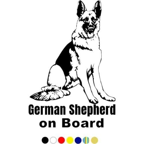 CS-1837# german shepherd on board funny vinyl car sticker reflective waterproof multiple sizes car decal for auto car stickers