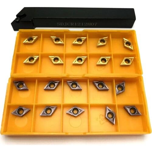 DCMT070204 Turning Insert SDJCR1010H07 SDJCR1212H07 SDJCR1616H07 SDJCR2020K07 Internal Turning Tool Holder Carbide Insert