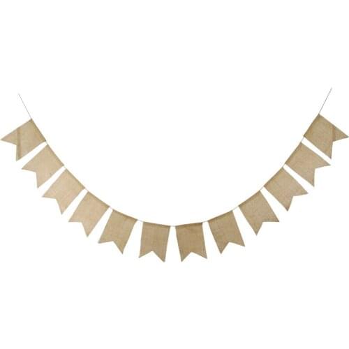 3.9m 12 Dovetail Flags Linen Cloth Banner Pennant Garland Kids Baby Shower Birthday Bunting Wedding Party Decor Take Photo Tools