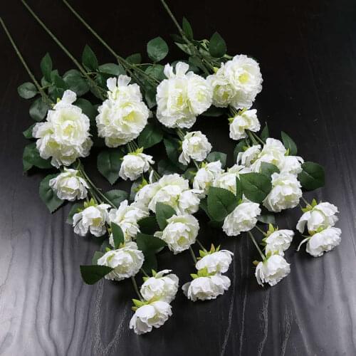 Artificial Flowers Rose Artificial Flower Rattan Wedding Plant Wall Arch Decoration Road Lead Photography Props