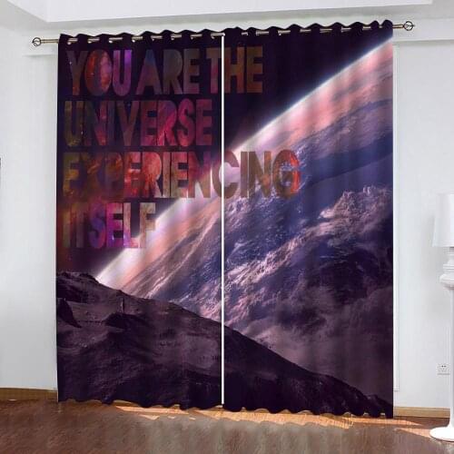 Beautiful Photo Fashion Customized 3D Curtains blue stars curtains Thick shading soundproof windproof curtain