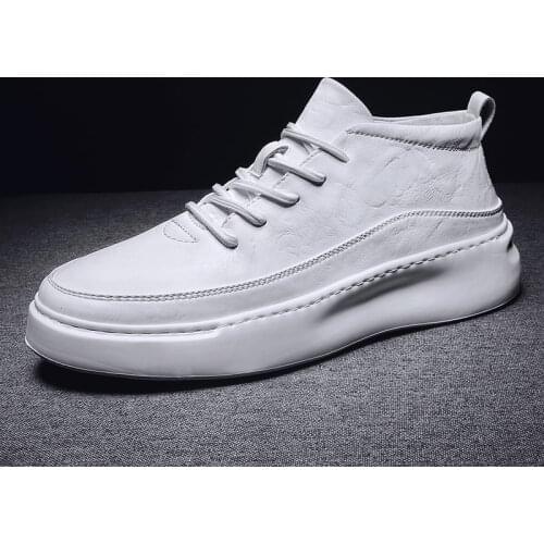 2021 Men Leather Shoes Genuine Leather Spring Autumn Casual Shoe Male Sneakers White Fashion Walking Footwear chaussure homme