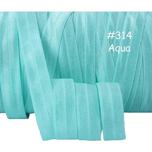 Flora Ribbons solid color foe, 50 yards aqua elastic ribbon for baby headbands