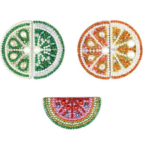 Summer Feeling DIY Hand Crafts Diamond Keychain Lemon Orange Fruit Keychain Nice Gift For Fun 5pcs Diamond Painting By Numbers