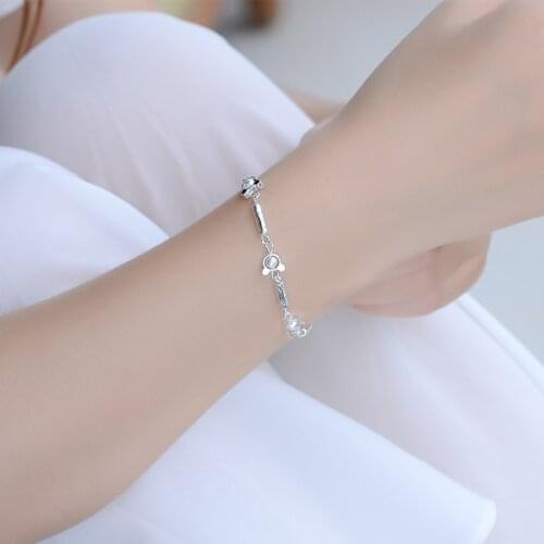 Cute Mouse Bracelets Silver-Plated Charm Anime Jewelry For Women 2021 New Cartoon Anime Wedding Gifts Accessories Wholesale