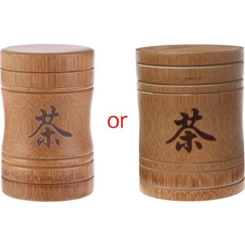 Mini Porable Tea Box Bamboo Material Travel Outdoor Vase Sealed Cans Gifts