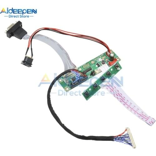 MT6820-MD V2.0 Universal Driver Board HX6820-A IC Support 1-Channel VGA Video Input FHD(1920X1080)75Hz With LVDS Screen Line