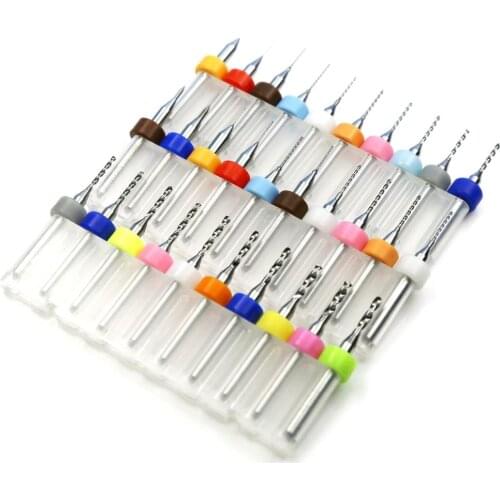 10pcs PCB engraving steel twist tool kit 0.3mm-1.2mm, tungsten carbide metal / woodworking / CNC / circuit board drill bit mini