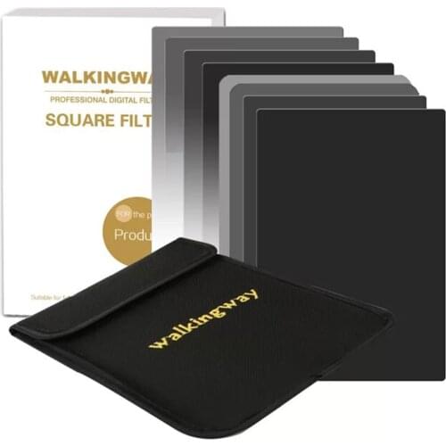 Walking Way 150*100mm Camera Square filter kit set ND2 ND4 ND8 ND16 Netural Density ND filter for DSLR Cokin Zomei HOYA Nisi