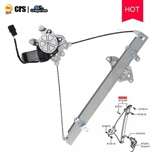New Window Glass Regulator with Motor Assembly Front Driver Side LH LF MR573877 for Mitsubishi Outlander SUV 2003 2004 2005 2006
