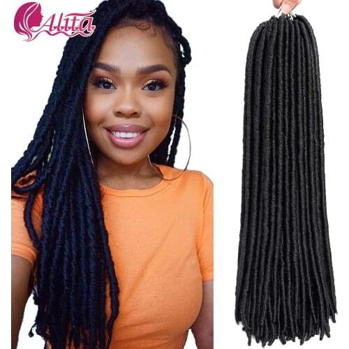 Synthetic Faux Locs Crochet Braids Hair Dreadlocks Knotless Hook Dreads Ombre Color Braiding Hair Extensions For Black Women