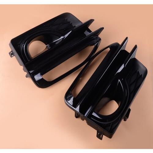 CITALL 1Pair Black ABS Front Fog Light Lamp Cover Frame Bezel 26x17.5 cm Fit for Infiniti Q50 Sport 2014 2015 2016 2017