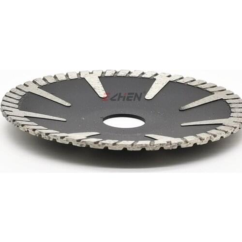 Hot Pressed 5" 125 mm Concave or Convex Curved Turbo Saw Blade For Cutting Granite Stone Sink Convex Cutting Disc Contour Blade