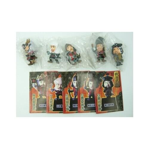 Pvc figure Japanese warring state generals 5pcs/set