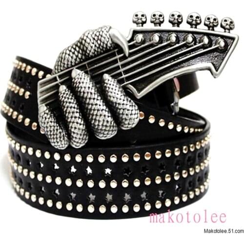 Cool mens belt bullets rivet punk belt skull poker trend bullet belt Hip hop heavy metal style belts fashion gift for women men