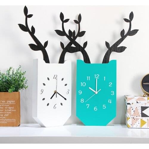 Antlers Wall Decoration Clock Mechanism Large Digital Clock Wood Secret Stash Nordic Design Kitchen Watch Home Decor Kamasutra 6