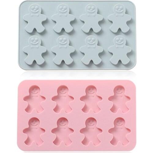 Gingerbread Man Silicone Mold DIY Candy Baking Chocolate Biscuit Homemade Food Supplement Mold Baking Accessories Tools