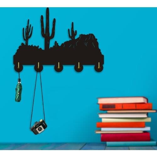 Cliffs Cactus Desert Plant Coat Rack Wall Hook Keys Holder Hooks Organizer Hook Towel Hooks Living Room Hanger Robe Hook