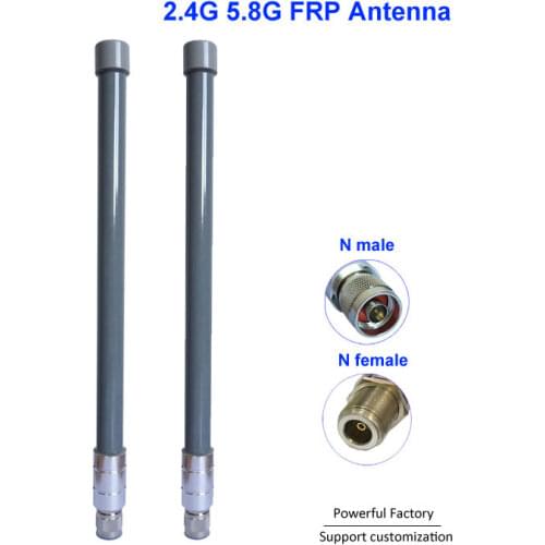2.4g 5g 5.8g Dual band 8 dbi high gain omni antenna outdoor wifi fiberglass antenna 1pcs