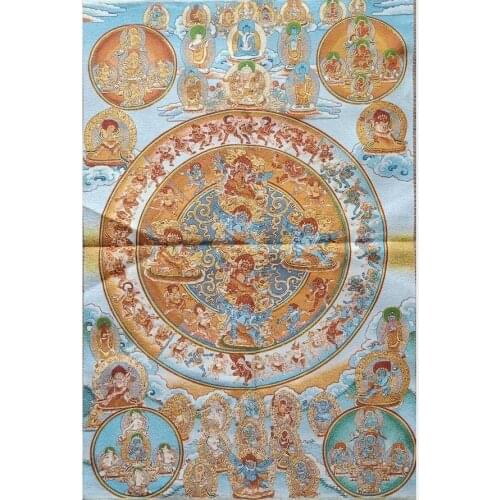 Archaize embroidery Tibetan Buddhas hanging Images crafts