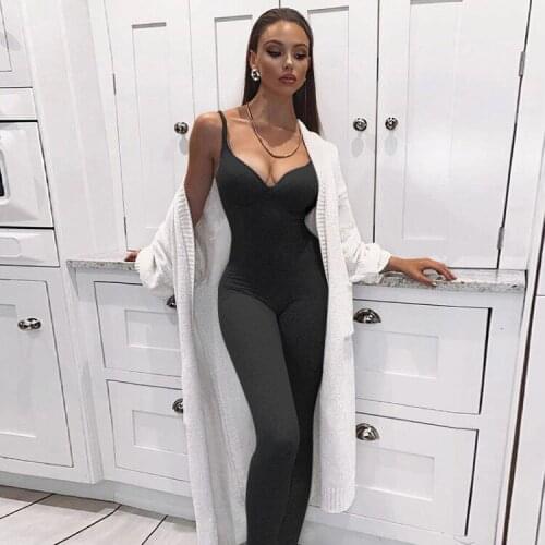2020 new sling jumpsuit women elastic hight casual fitness sporty rompers sleeveless activewear skinny summer outfit