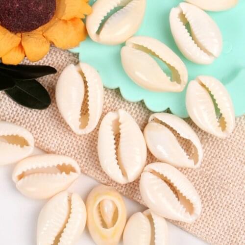 10 Pcs Natural Primary Color Beach Shell Beads For Jewelry Making 10-20mm Oval Shape Beads Diy Charm Necklace Bracelet Accessory