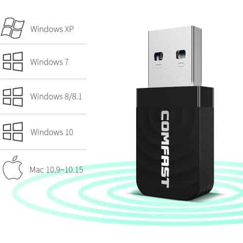 20pc Retail Pack USB 3.0 Wifi Adapter 2.4G 5G Antenna 1300Mbps USB Ethernet Network Card Dual Band wireless Wifi Dongle Receiver