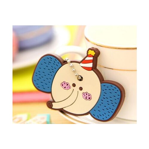 500pcs/lot fedex fast lovely style cartoon animal keychain Silicone key cover key cap woman cute keychain