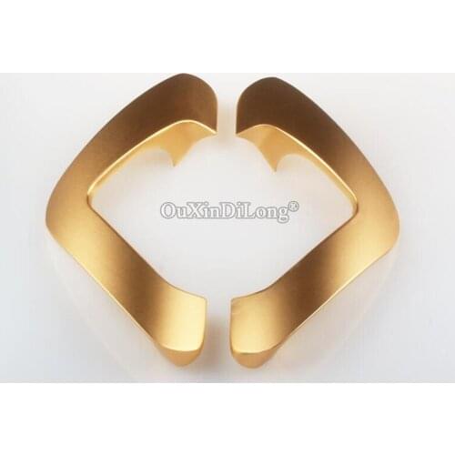 Brand New 1Pair Thicken Solid Space Aluminium Glass Sliding Door Handles Wooden Door Pull / Push Handles Hole Distance 210mm