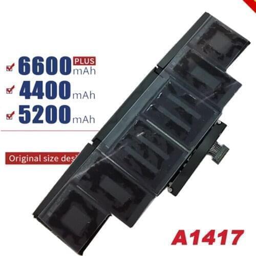 Laptop Battery A1417 For Apple MacBook Pro Retina 15" A1398 Mid 2012 Early 2013 MD831LL/A MC975LL/A MC976LL/A ME665LL/A Free Shi