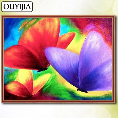 5D Diamond Full Square Butterfly Flowers Bird Animals Embroidery OUYIJIA Painting DIY Sale Picture Of Rhinestones Diamond Mosaic