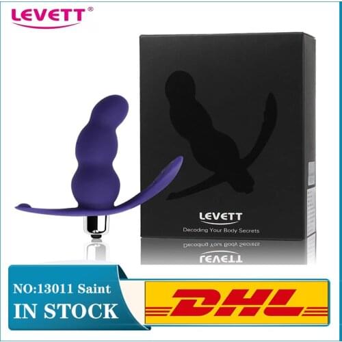LEVETT Silicone Anal Plugs Vibrator Butt Plug Bullet Dildo Beads Adults Sex Toys For Men Women G Spot Prostate Massager Sexshop