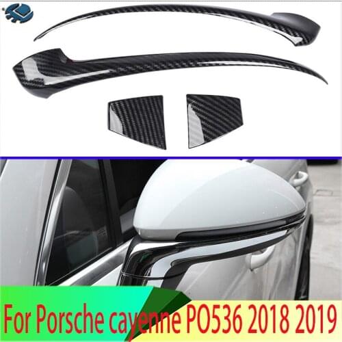 For Porsche cayenne PO536 2018 2019 Car Accessories Side Mirror Rear View Wing Chrome Cover Trim Molding Bezel Car Styling